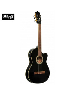 STAGG SCL60 TCE-BLK GUITARE ELECTRO/CLASSIQUE NOIRE