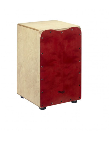STAGG CAJ-50M-RD CAJON ROUGE AVEC HOUSSE NOIR