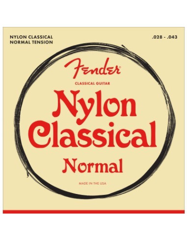 FENDER 100 JEU DE CORDES CLASSIQUE NYLON MEDIUM 28-43