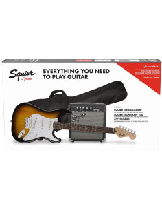 SQUIER Strat SS Pack (Diapason Court) - Brown Sunburst