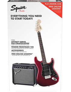 SQUIER Affinity Series Stratocaster HSS Pack - CANDY APPLE RED